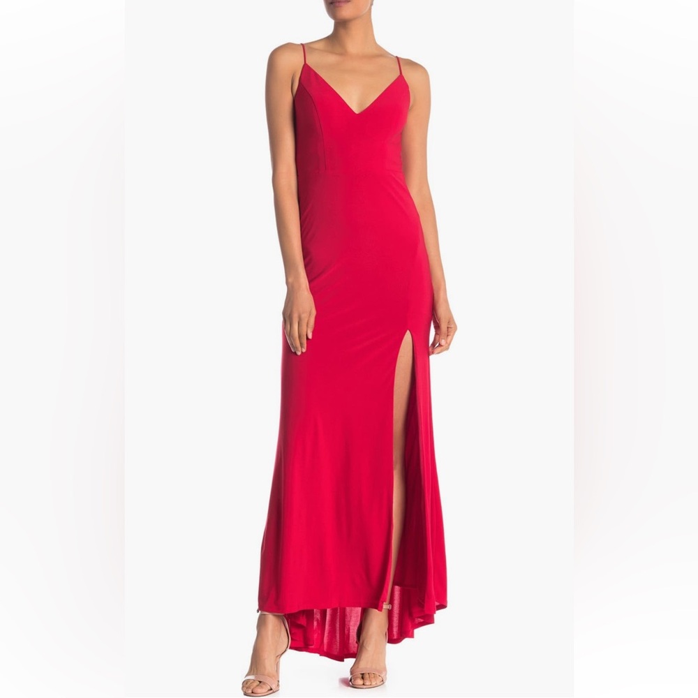Jump Apparel Nordstrom Maxi Mermaid Slit Prom Ball Wedding Guest Dress Gown L 10